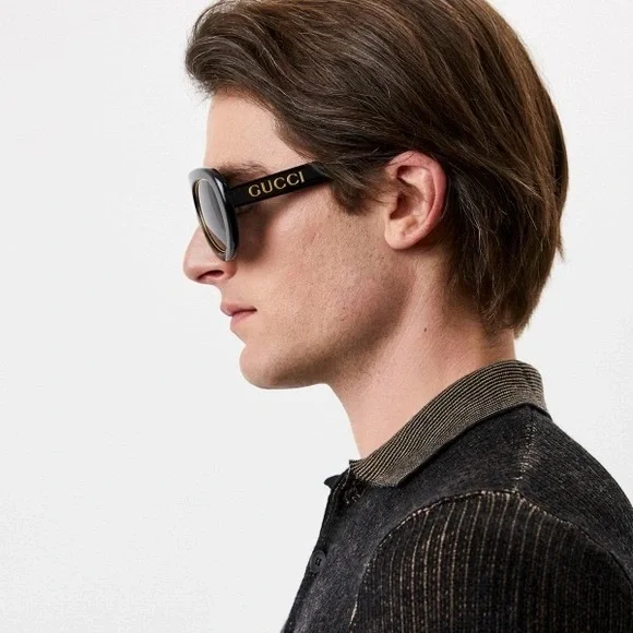 ?- New Authentic GUCCI GG1152S 001 Sunglasses are the perfect choice New GUCCI Aviator Sunglasses GG1152S 001 54-21 140 Black  main image 4